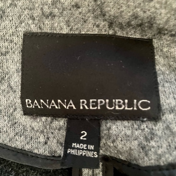 Banana Republic Knit DB Longline Blazer Gray Black Women’s Size 2 - Picture 8 of 8